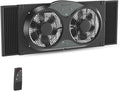 9-Inch Reversible Twin Window Fan with Remote Control – 3-Speed Dual Blade Fan with Exhaust, Cooling & Circulate Modes