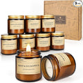 9 Pack Soy Candles for Home Scented |(Mint & Eucalyptus/Lemongrass/Grapefruit ) Long-Lasting 270 Hours, Natural Scented