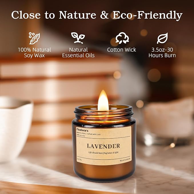 9 Pack Soy Candles for Home Scented |(Mint & Eucalyptus/Lemongrass/Grapefruit ) Long-Lasting 270 Hours, Natural Scented