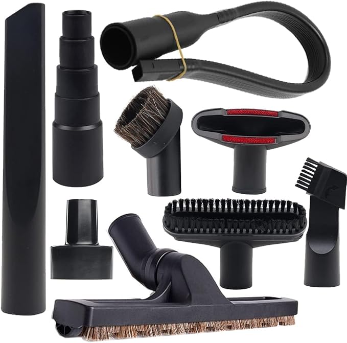 9 Pcs Universal Vacuum Attachments for Accessories with 2 1/2" to 1 1/4" & 1 7/8" to 1" Adapter for, 1 1/4"