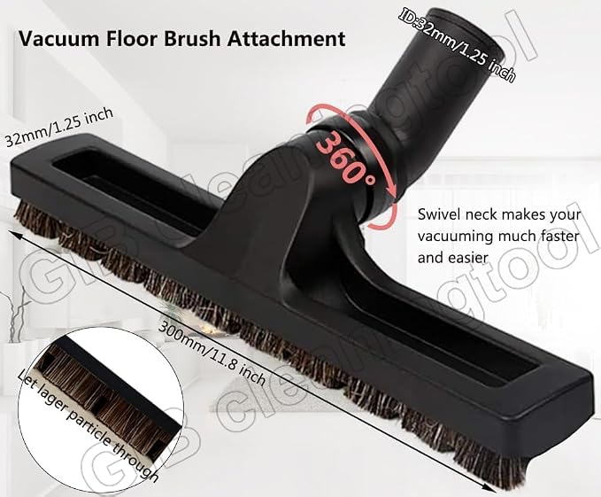 9 Pcs Universal Vacuum Attachments for Accessories with 2 1/2" to 1 1/4" & 1 7/8" to 1" Adapter for, 1 1/4"