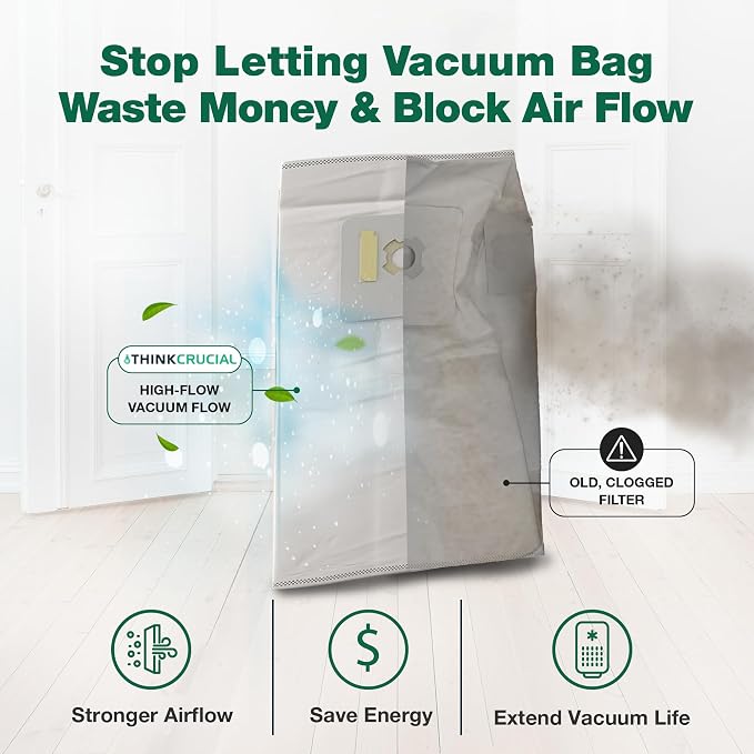 9 Valet & Vacuum Bags Compatible with AstroVac, Part # HPB2HPK & HPB2H, Fits Models: H1P, P70, SR36, SR38, SR52H