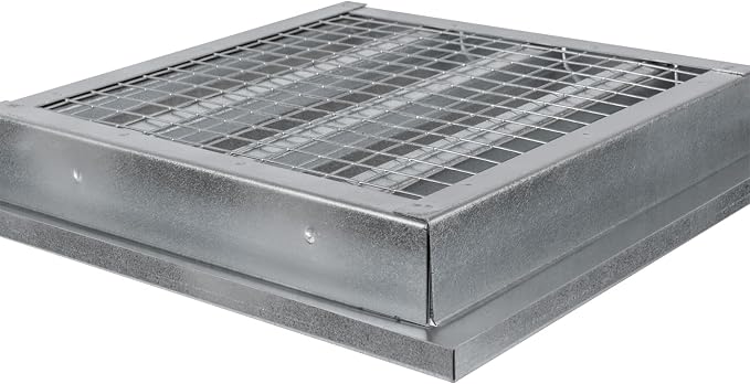 9" x 9" Inch Galvanized Steel Industrial Gable Vent - Heavy-Duty Louvered Air Intake Exhaust Vent Cover –, alternate view 9