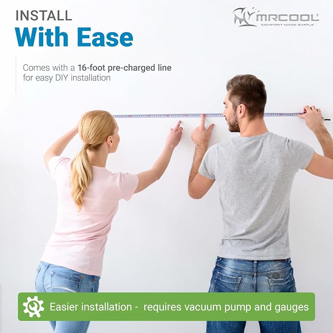9000 BTU 115V Ductless Inverter Mini Split Air Conditioner & Heat Pump System, Easy Pro Series - Wall-Mounted AC Unit w/