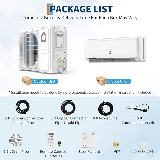 9000 BTU Mini Split Air Conditioner with 18.5 SEER2 Efficiency, alternate product view 8