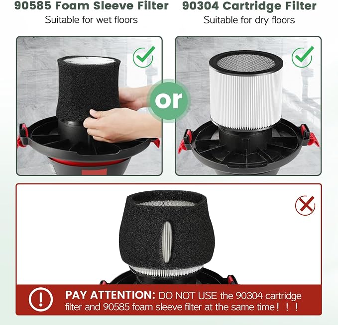 90304 Replacement Filter Kit Compatible with Cartridge Filter 90350 90304 90333 90585, Fits Most 5 Gallon and above
