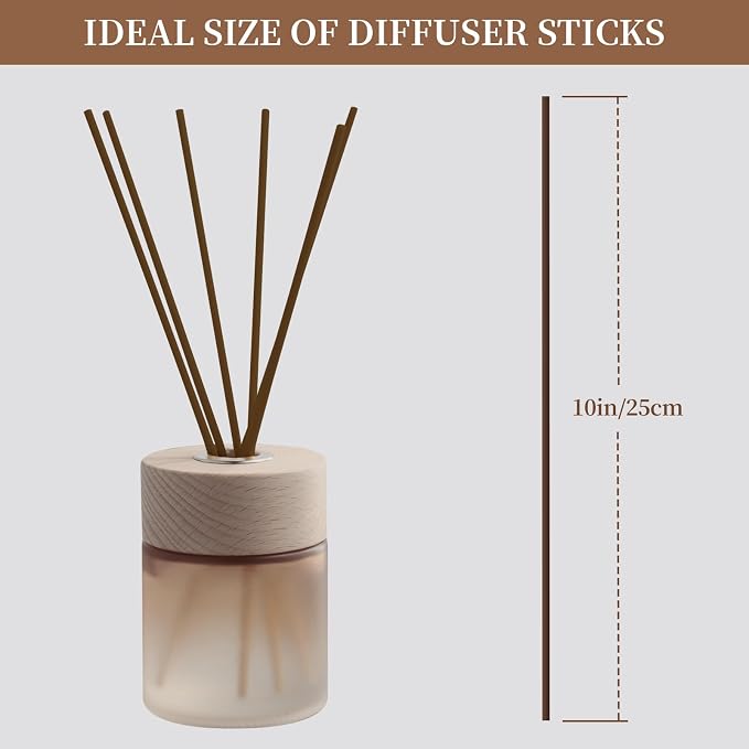 90Pcs Reed Diffuser Sticks-10Inch/4mm Natural Rattan Wood Sticks Reed Sticks Essential Oil Aroma Diffuser Reeds Aroma
