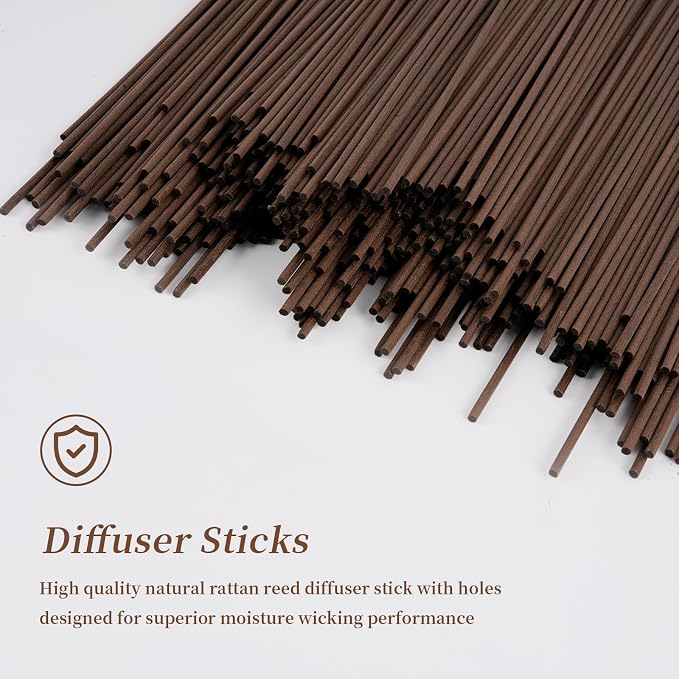 90Pcs Reed Diffuser Sticks-10Inch/4mm Natural Rattan Wood Sticks Reed Sticks Essential Oil Aroma Diffuser Reeds Aroma