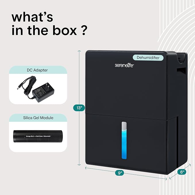 91 OZ Dehumidifier For Home | Covers 1200 SQ FT For Basements, Bedrooms, alternate product view 3