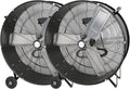 9100 CFM 30" High Velocity Drum Fan, 2-Speed Heavy Duty Industrial Shop Fan for Commercial, Garage, Warehouse, Workshop