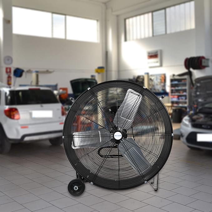 9100 CFM 30" High Velocity Drum Fan, 2-Speed Heavy Duty Industrial Shop Fan for Commercial, Garage, Warehouse, Workshop