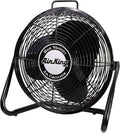 9212 12-Inch Industrial Grade High Velocity Pivoting Floor Fan, Black, product image