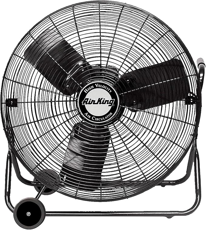 9224 24-Inch Industrial Grade High Velocity Pivoting Floor Fan, Black Finish, product image