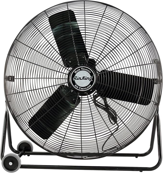 9224 24-Inch Industrial Grade High Velocity Pivoting Floor Fan, Black Finish, alternate product view 8