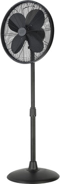 92654-MB All-Metal 16" Retro Living Dining Conference Room Pedestal Stand Fan with Wide Oscillation, 3-Speed Settings &