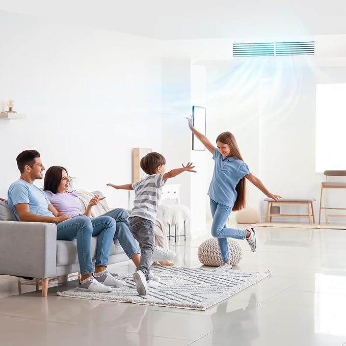 9500 BTU Ducted Split Air Conditioner with Inverter & Wired Controller, 24 SEER2 Concealed Duct Mini Split AC/Heating System