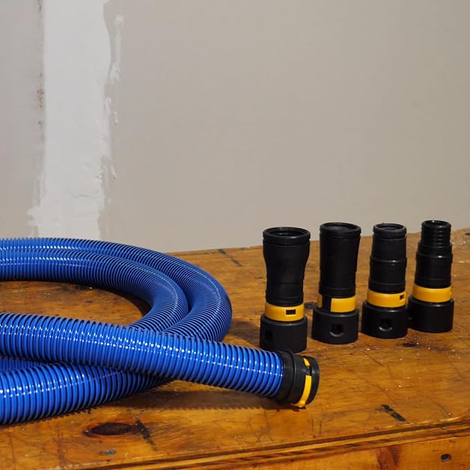 95204 10 Ft. Antistatic Vacuum Hose for Shop Vacs with Expanded Multi-Brand Power Tool Adapter Set, Blue, alternate product