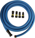 95215 30 Ft. Antistatic Vacuum Hose for Shop Vacs with Expanded Multi-Brand Power Tool Adapter Set, Blue, product image