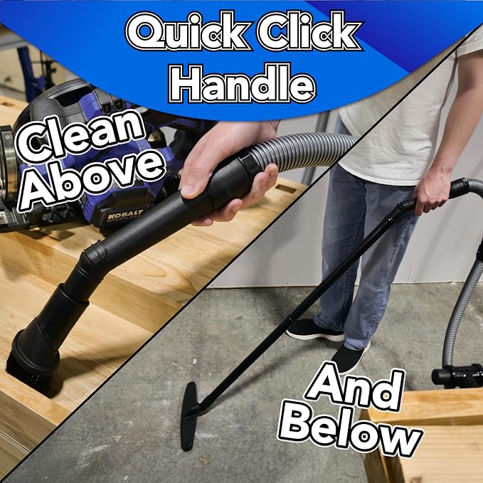 95259 10 Ft. Home and Shop Vacuum Hose with Expanded Multi-Brand Power Tool Dust Collection Adapter Set and Full Attachment