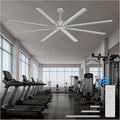 96 Inch Industrial Ceiling Fan, Large Commercial HVLS Shop Ceiling Fan for Garage Gatio Gym, Big Assed Ceiling Fans with 8