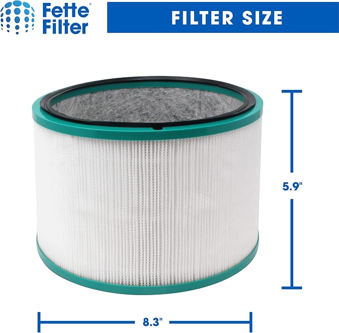 968125-03 Premium 360° Glass Filter Compatible with HP01 HP02 DP01 DP02 for Pure Hot Cool Link Desk Air