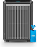 9800 4-Stage True Hepa Air Purifier with WiFi and PlasmaWave, 500 Sq Ft,Black,Large, product image