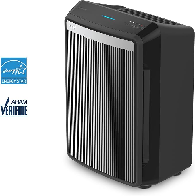 9800 4-Stage True Hepa Air Purifier with WiFi and PlasmaWave, 500 Sq Ft,Black,Large, alternate product view 2