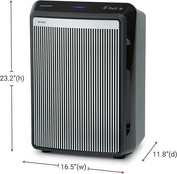 9800 4-Stage True Hepa Air Purifier with WiFi and PlasmaWave, 500 Sq Ft,Black,Large, alternate product view 9