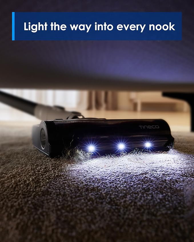 A20 Cordless Stick Vacuum Cleaner, Powerful Suction, 3 Modes for Multi-Level Messes, 1L Larger Dustbin, Ergonomic Dual-Handle