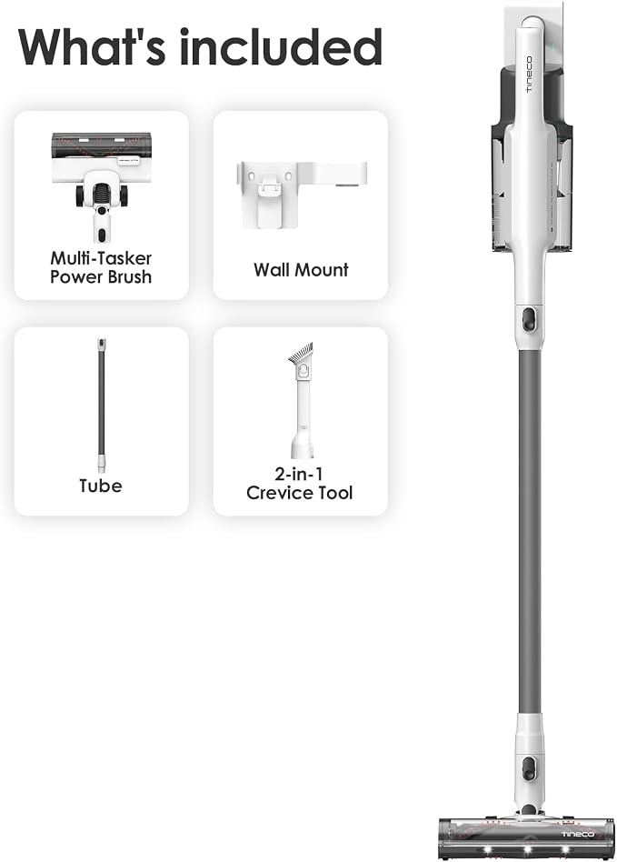 A20 Cordless Stick Vacuum Cleaner, Powerful Suction, 3 Modes for Multi-Level Messes, 1L Larger Dustbin, Ergonomic Dual-Handle