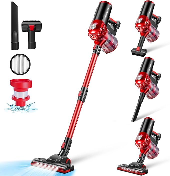 A200 Cordless Vacuum Cleaner, Stick Vacuum with Powerful Suction, 38 Mins Runtime, Rechargeable Battery, HEPA Filter