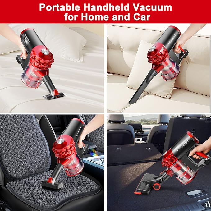 A200 Cordless Vacuum Cleaner, Stick Vacuum with Powerful Suction, 38 Mins Runtime, Rechargeable Battery, HEPA Filter