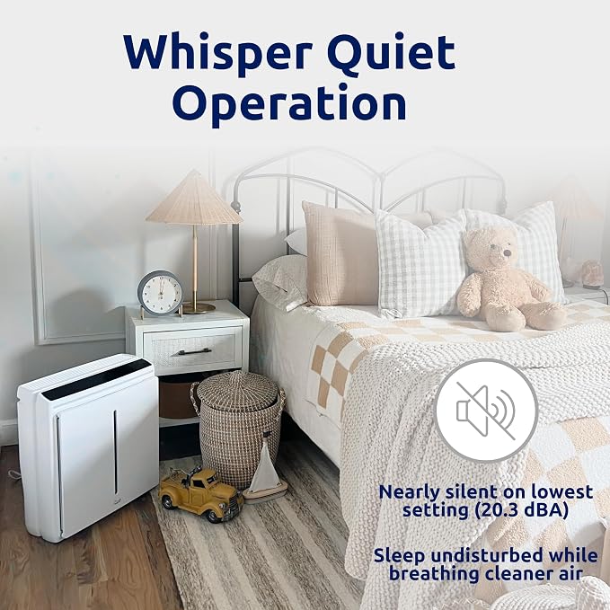 A3 SPA-1000N Air Purifier HEPA Filter - Ultra Quiet, WiFi-enabled, Wall Mountable HEPA Air Purifiers for Home, Pets