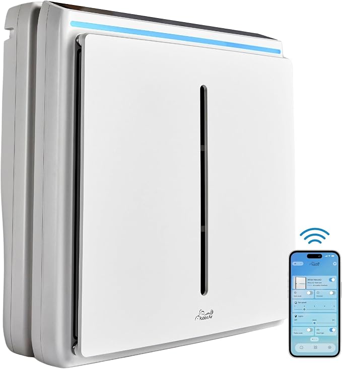 A3 SPA-1000N Air Purifier HEPA Filter - Ultra Quiet, WiFi-enabled, Wall Mountable HEPA Air Purifiers for Home, Smoke, Odors