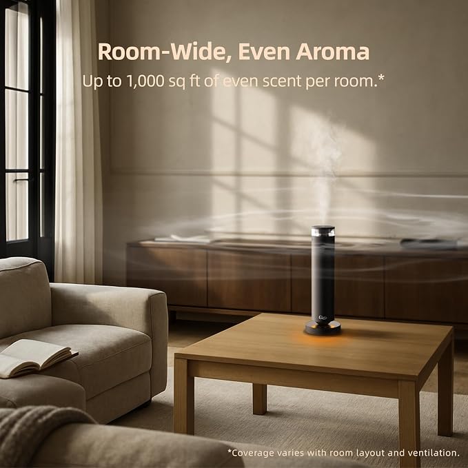 A5 Waterless Essential Oil Diffuser Starter Kit – 1000 Sq Ft Large Room Waterless Diffuser for Home, alternate product view 3