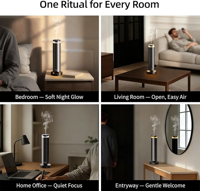 A5 Waterless Essential Oil Diffuser Starter Kit – 1000 Sq Ft Large Room Waterless Diffuser for Home, alternate product view 5