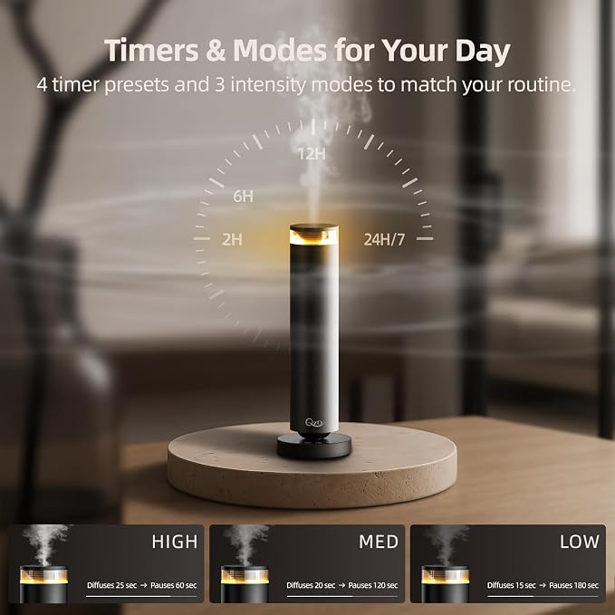 A5 Waterless Essential Oil Diffuser Starter Kit – 1000 Sq Ft Large Room Waterless Diffuser for Home, alternate product view 6