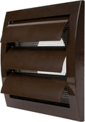 ABS Plastic Brown 4 Inch Dryer Vent Cover Outside, 4 Inch Exhaust Vent Cover with Flaps and Insect Screen for