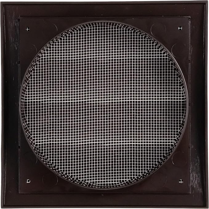 ABS Plastic Brown 6 Inch Dryer Vent Cover Outside, 6 Inch Exhaust Vent Cover with Flaps and Insect Screen for Walls or