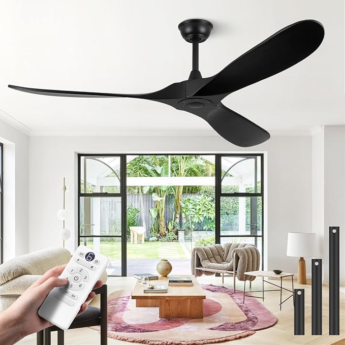 Ceiling Fans without Lights - 52 Inch Modern Ceiling Fans no Lights with Remote Control, product image