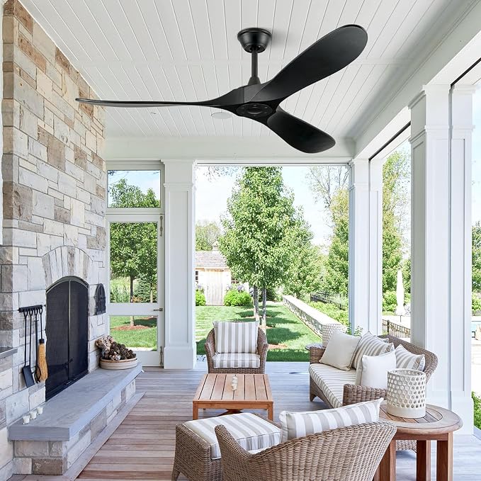 Ceiling Fans without Lights - 52 Inch Modern Ceiling Fans no Lights with Remote Control, alternate product view