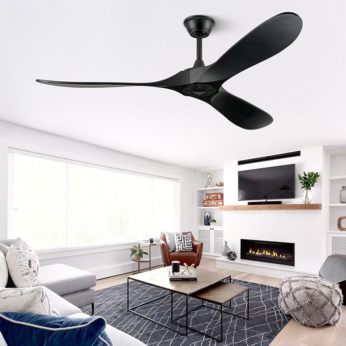 Ceiling Fans without Lights - 52 Inch Modern Ceiling Fans no Lights with Remote Control, alternate product view