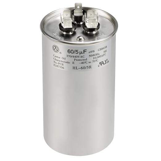 AC Capacitor 60+5 uF 60/5 MFD ±6% 370V/440VAC CBB65 Dual Run Circular Start Capacitor for Heat Pump Air