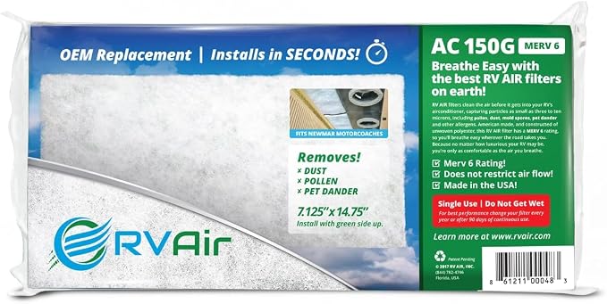 AC Filter - Air Conditioner Replacement Filters - Cleaner - Camper Accessories for Travel Trailers - Easy to Install Vent