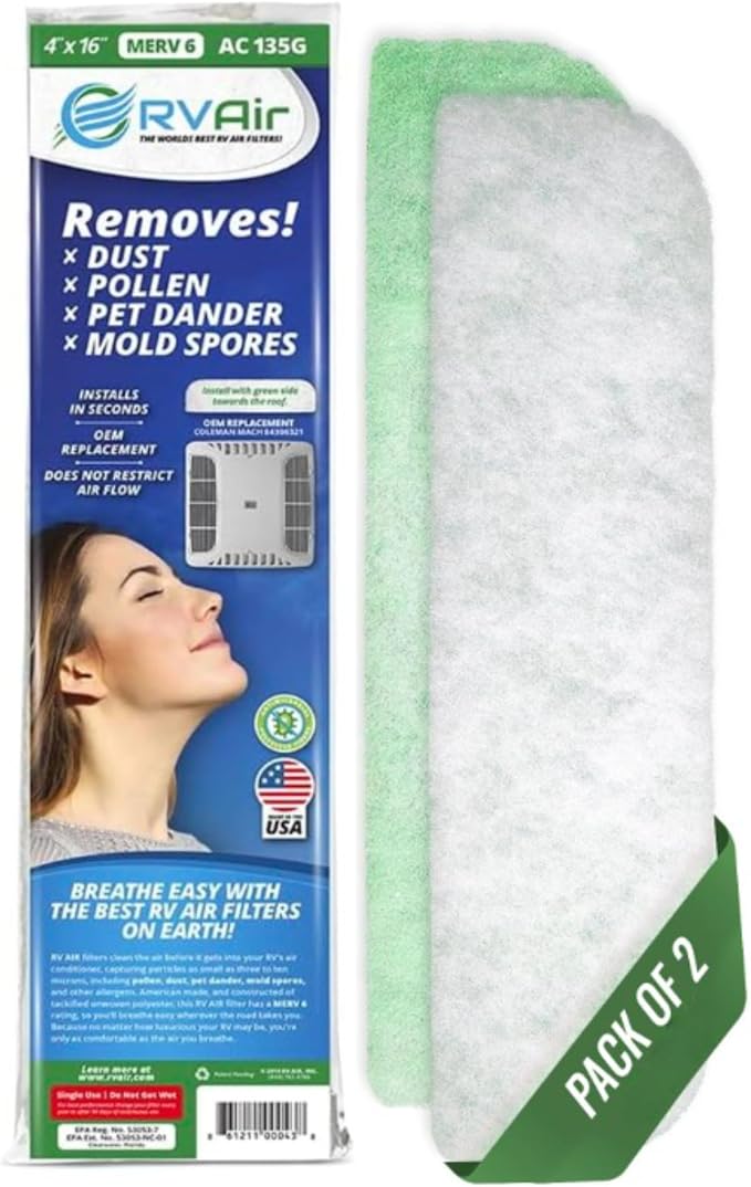 AC Filter - Air Conditioner Replacement Filters - Cleaner - Camper Accessories for Travel Trailers - Easy to Install Vent