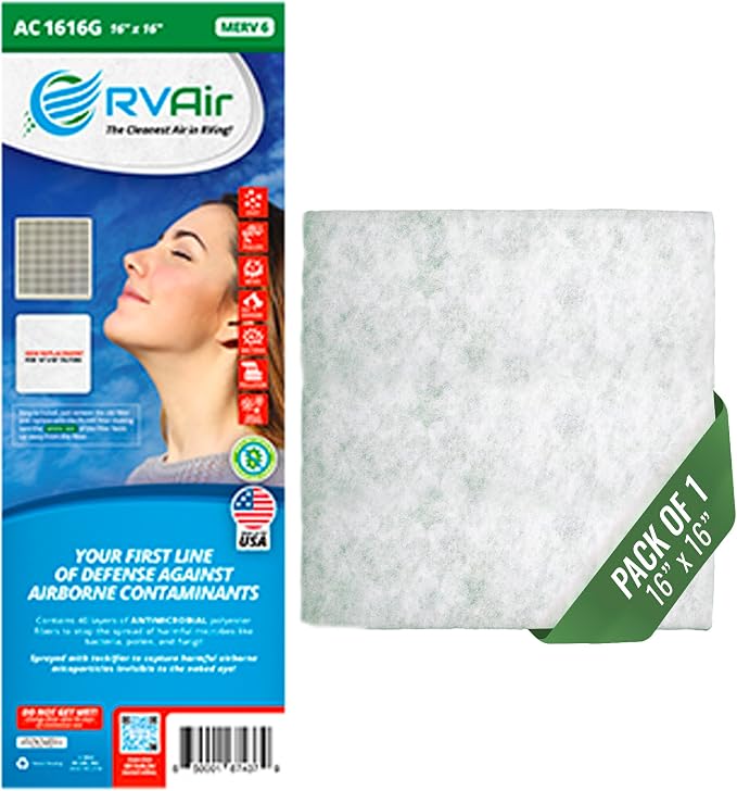 AC Filter - Air Conditioner Replacement Filters - Cleaner - Camper Accessories for Travel Trailers - Easy to Install Vent