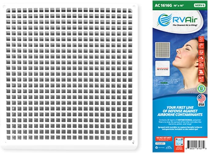 AC Filter - Air Conditioner Replacement Filters - Cleaner - Camper Accessories for Travel Trailers - Easy to Install Vent
