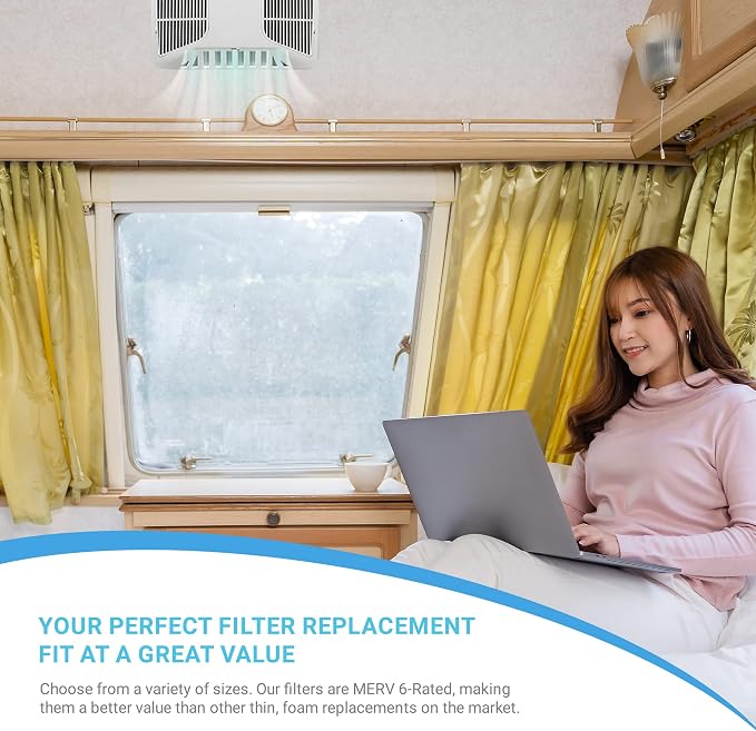 AC Filter - Air Conditioner Replacement Filters - Cleaner - Camper Accessories for Travel Trailers - Easy to Install Vent