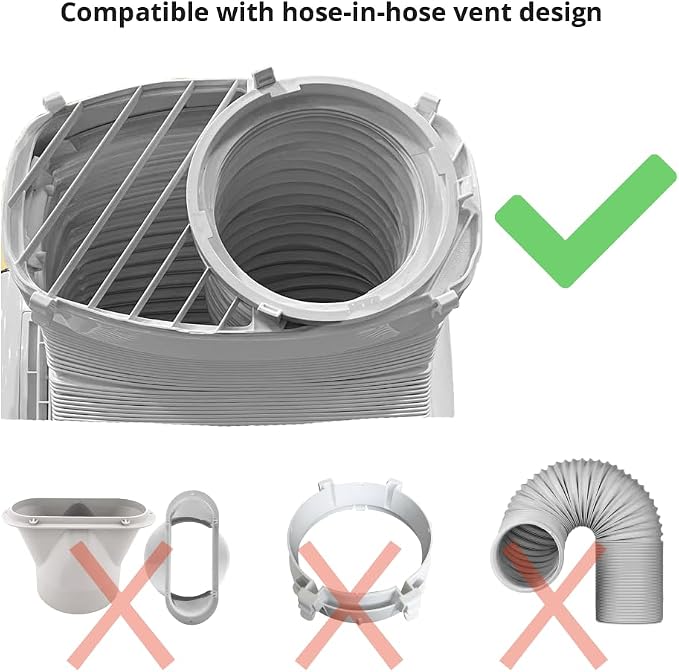 AC Vent Exhaust Hose Adapter Plate for DIY Window and Sliding Doors compatible with Duo, alternate product view 4