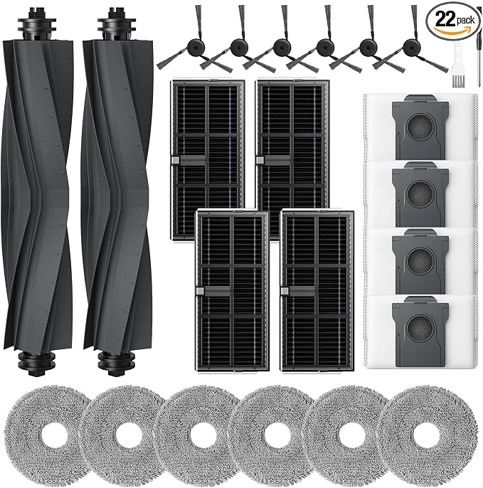 Accessories for L40 Ultra / X40 Ultra / X40 Master, and for P10 / P50 Pro Ultra Robot Vacuum, 2*Rubber Main